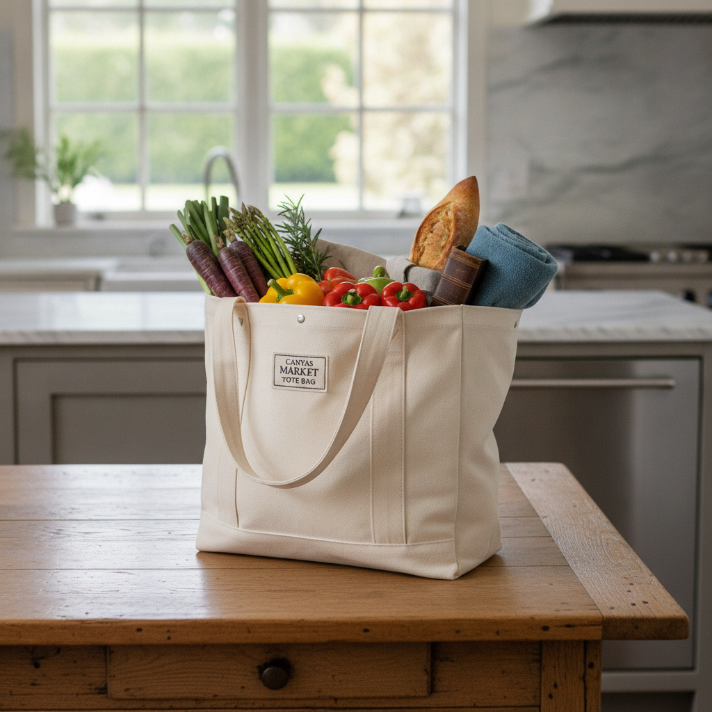Canvas Market Tote Bag